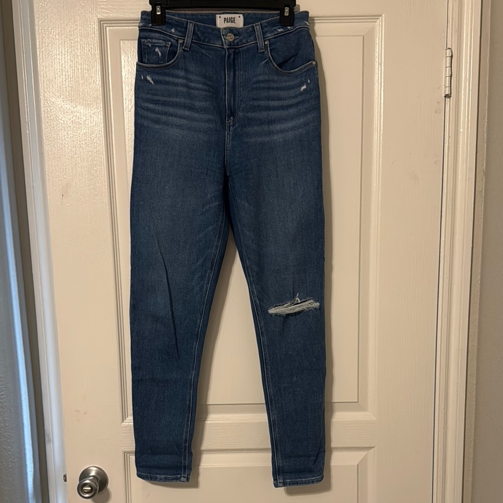 Paige Women's Blue Distressed Jeans